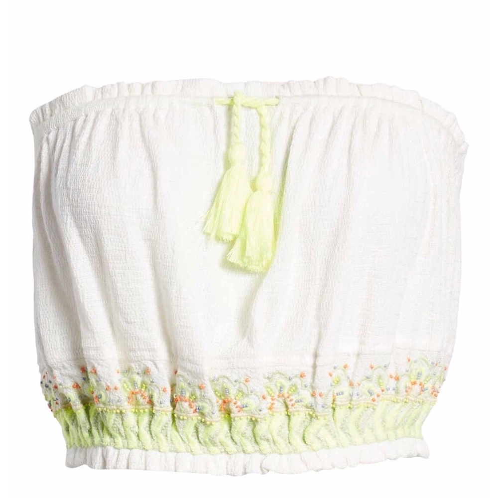 Free People Nomore Tiers Embroidered Boho Tube Top - Picture 6 of 7